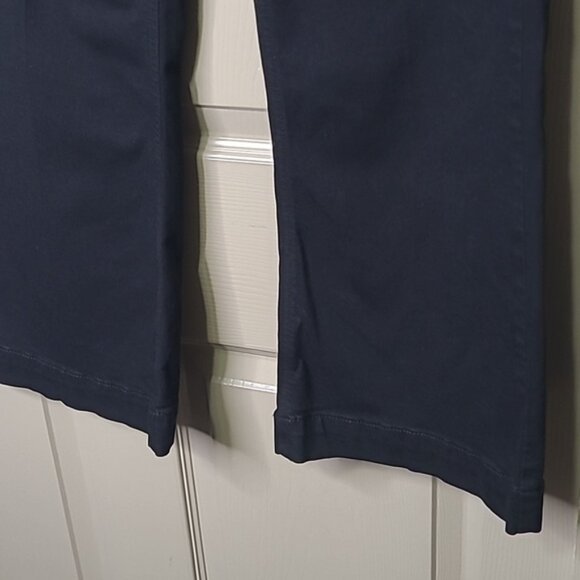 PAIGE LEENAH black denim stretch wide leg jeans size 26 - Picture 3 of 9